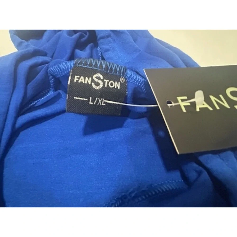 Men's‎ Long Sleeve Light Weight Hoodie 3D Embossed - Blue, Size L/XL